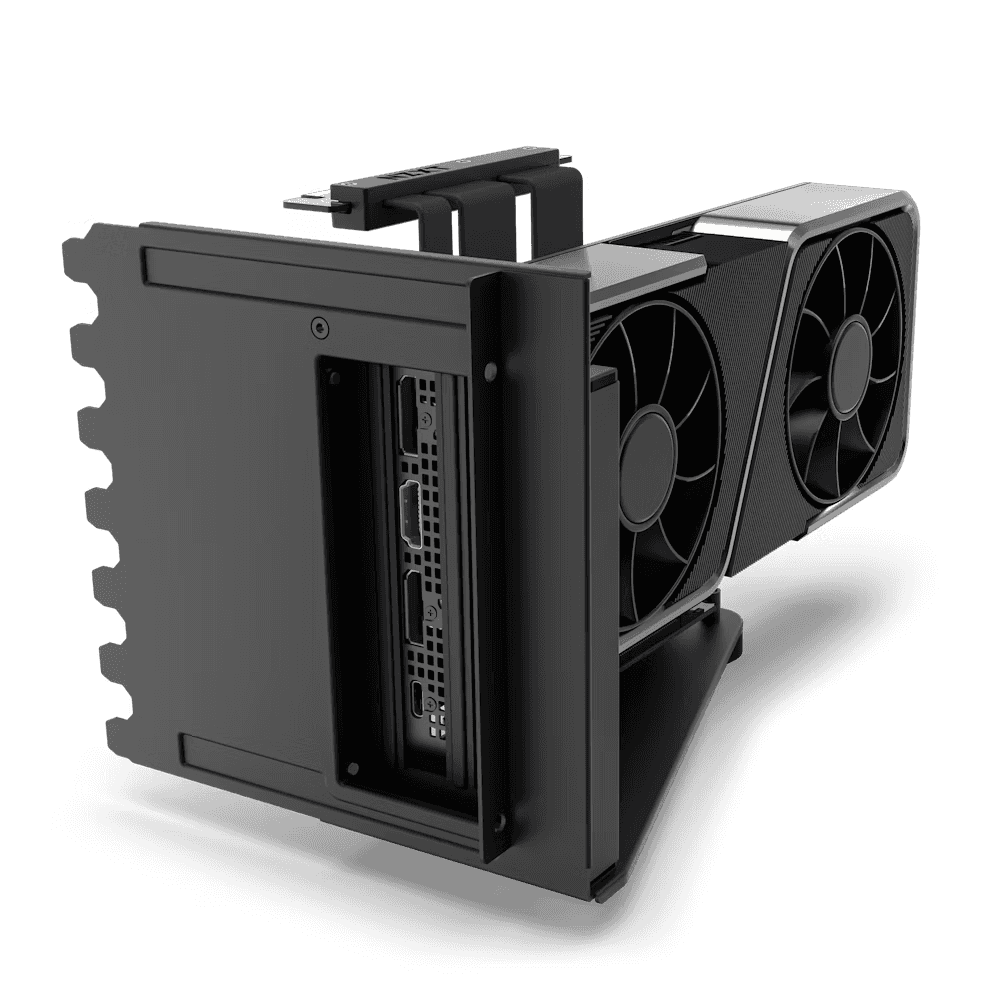 NZXT Vertical GPU Mounting Kit, Steel GPU Bracket & 175 mm PCIe Gen 4 Riser Cable, Fits perfectly with NZXT H5, H7 and H9 Series | AB-RH175-B1 thumbnail 4
