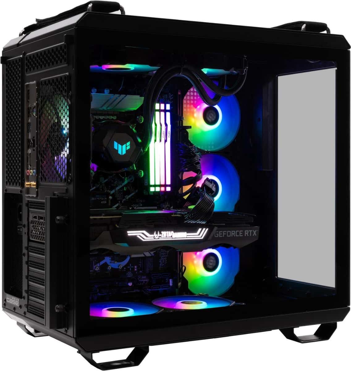 Asus Powered 50 series Gaming PC - Amd Ryzen 7 9800X3D, TUF RTX 5090 32GB, 64GB (2*32) DDR 6000MHz RAM, 8TB Gen4 SSD, 1200W PSU. thumbnail 5