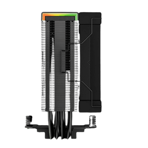 DeepCool AK400 DIGITAL  Single-Tower CPU Air Cooler, 120mm FDB PWM Fan, 1850 RPM Speed & 68.99 CFM Airflow, Digital Statues Display, 4 HeatPipes, TDP 220W, ARGB LED Strips, Black | AK400-BKADMN-G thumbnail 6