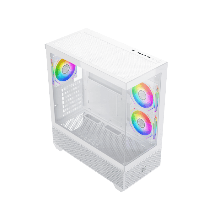 Xigmatek Alphard Arctic E-ATX ARGB Case, Tempered Glass, 9x Fans Supports, MoBo Upto E-ATX, GPU Upto 410mm, Cooler Upto 360mm, White | EN43802 thumbnail 7
