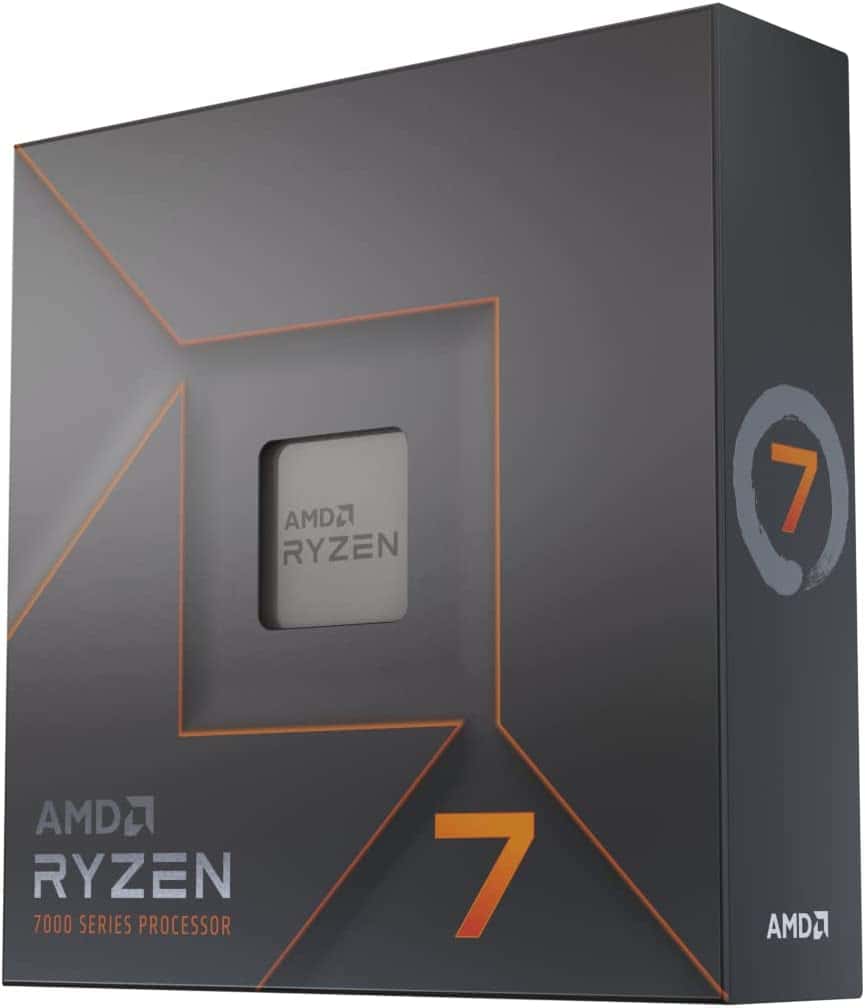 AMD 7700X RYZEN7 8CORE,16 TREAD GAMING PROCESSOR 5.4 GHZ MAX BOOST,4.5 GHZ BASE 40 MB CACHE,UNLOCKED, SOCKET AM5,COOLER NOT INCLUDED,730143314428 thumbnail 1