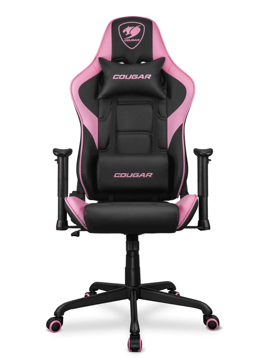 COUGAR Armor Elite Gaming Chair, Premium PVC Leather, 2D Armrest, Piston Height Adjustment, Class 4 Gas Lift, 160 Degree Recline, Max Loading 120kg, Royal, Black & Pink | 3MELIPNB.0001 thumbnail 1