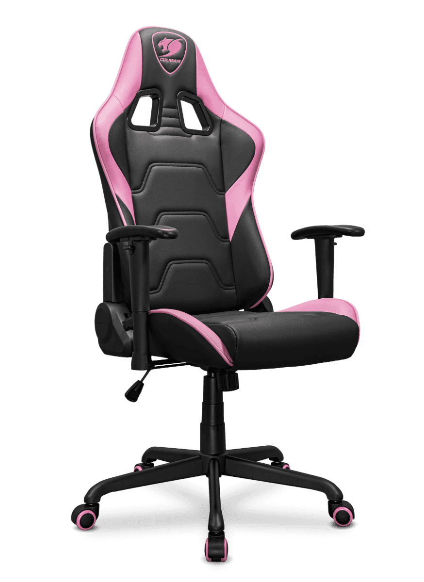 COUGAR Armor Elite Gaming Chair, Premium PVC Leather, 2D Armrest, Piston Height Adjustment, Class 4 Gas Lift, 160 Degree Recline, Max Loading 120kg, Royal, Black & Pink | 3MELIPNB.0001 thumbnail 2