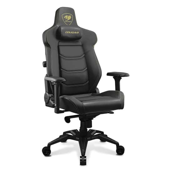 COUGAR ARMOR EVO Royal Gaming Chair, Magnetic neck pillow memory foam, Breathable PVC leather, Full steel frame for sturdy support, 4D adjustable armrest, 5-star base and extra-size wheels, Support up to 160kg, Black | 3MEVOGLB.0001 thumbnail 1