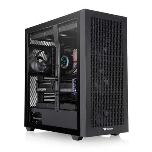 Thermaltake AX500 Full Tower Case, 4x 140mm CT140 Fans Pre-installed, Compatible with Hidden-Connector & E-ATX/SSI-EEB Motherboards, Supports Dual GPU & Dual 420mm radiators, Black | CA-11D-00F1WN-00 thumbnail 1