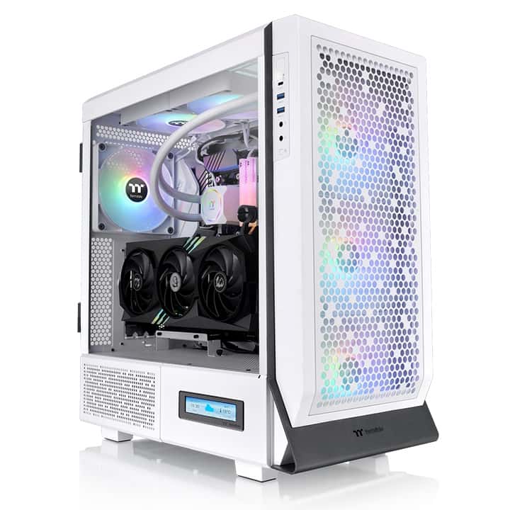 Thermaltake Ceres 500 TG ARGB Snow Mid Tower Gaming Case, 3mm Tempered Glass x 1, USB 3.2 (Gen 2) Type-C x 1, USB 3.0 x 2, HD Audio x 1, Snow White | CA-1X5-00M6WN-00 thumbnail 4