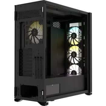 Corsair Icue 7000X RGB Full-Tower Atx Pc Case (Three Tempered Glass Panels, Four Included 140mm RGB Fans, Easy Cable Management, Smart RGB And Fan Speed Control, Spacious Interior) Black, One size | CC-9011226-WW thumbnail 4
