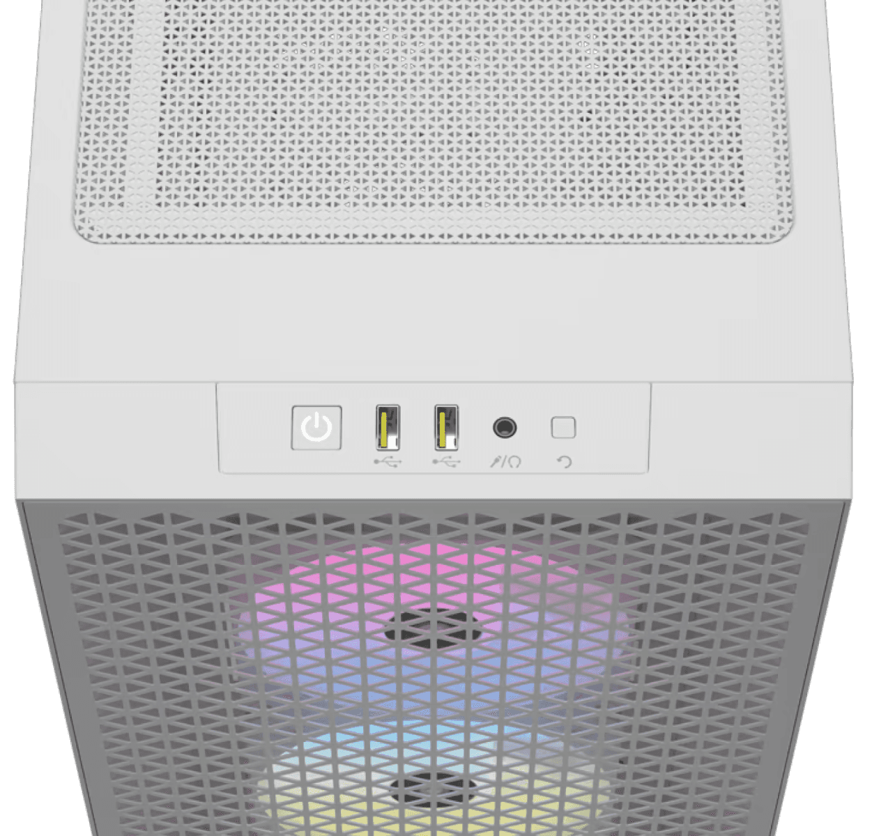 Corsair 3000D RGB AIRFLOW Mid-Tower PC White Case, Tempered Glass, Fits up to 8x 120mm fans and up to 360mm radiators, 3x AR120 RGB fans, Fits four-slot graphics cards up to 360mm in length | CC-9011256-WW thumbnail 2