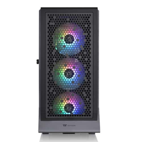 Thermaltake Ceres 500 TG ARGB Mid Tower ATX Case, 4x Pre-installed CT140 ARGB Fans, up to a 420mm Radiator, Mobo Upto (E-ATX), Black | CA-1X5-00M1WN-00 thumbnail 2