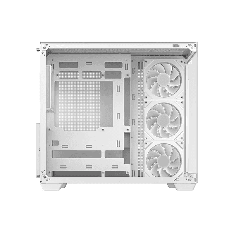 Deepcool CG530 4F Mid Tower Case, 4x PWM+ARGB Pre-Installed Fans, Tempered Glass, Supports upto ATX(Rear Connector) Motherboard, 2x USB 3.0, USB TYPE C, 2-in-1 AP, White | CG530-WHADA4-G-1 thumbnail 3