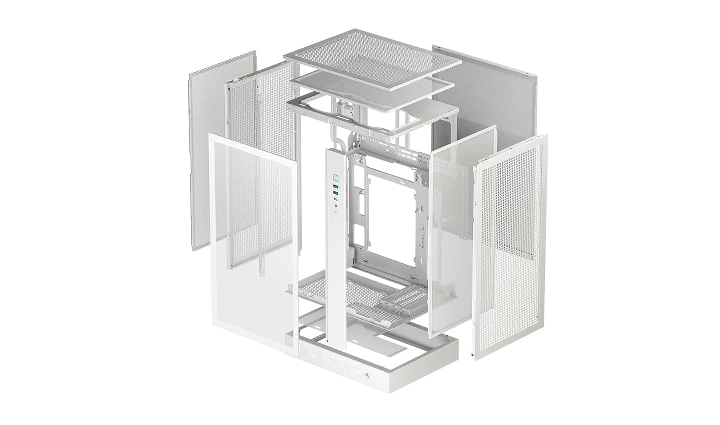 Deepcool CH270 DIGITAL Mini-tower Case, Tempered Glass, Motherboard Support Upto Micro-ATX (Rear Connector), 360mm Radiator Supports, Full Mesh Panel, ATX PS2 Support, White | R-CH270-WHNDM0-G-1 thumbnail 2