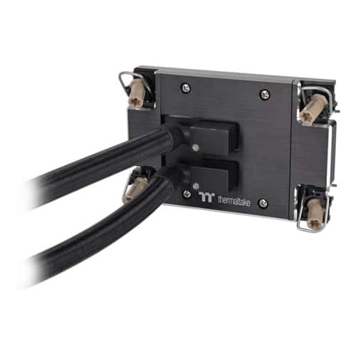 Thermaltake AW420 Workstation AIO Liquid Cooler, Nickel-Plated Copper Water Block, Air Flow 119.6CFM (one fan), Air Pressure 3.57 mm-H2O (one fan), PWM 500~2000 R.P.M,  Supports Intel LGA4677 & AMD sTR5 / SP6 Sockets, Black | CL-W445-PL14BL-A thumbnail 3