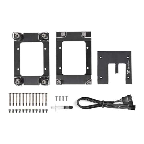 Thermaltake AW420 Workstation AIO Liquid Cooler, Nickel-Plated Copper Water Block, Air Flow 119.6CFM (one fan), Air Pressure 3.57 mm-H2O (one fan), PWM 500~2000 R.P.M,  Supports Intel LGA4677 & AMD sTR5 / SP6 Sockets, Black | CL-W445-PL14BL-A thumbnail 4