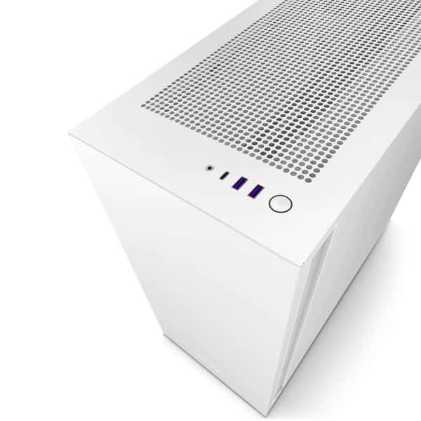 NZXT H7 Base Edition ATX Mid Tower Case, 3 x 120mm Top Fan Support, Up To 360mm Radiator Support, 7 PCI Expansion Slots, 2.5'' / 3.5'' Drive Bays, Tempered Glass Material, White | CM-H71BW-01 thumbnail 4