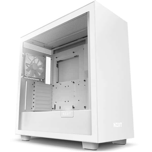 NZXT H7 Base Edition ATX Mid Tower Case, 3 x 120mm Top Fan Support, Up To 360mm Radiator Support, 7 PCI Expansion Slots, 2.5'' / 3.5'' Drive Bays, Tempered Glass Material, White | CM-H71BW-01 thumbnail 3