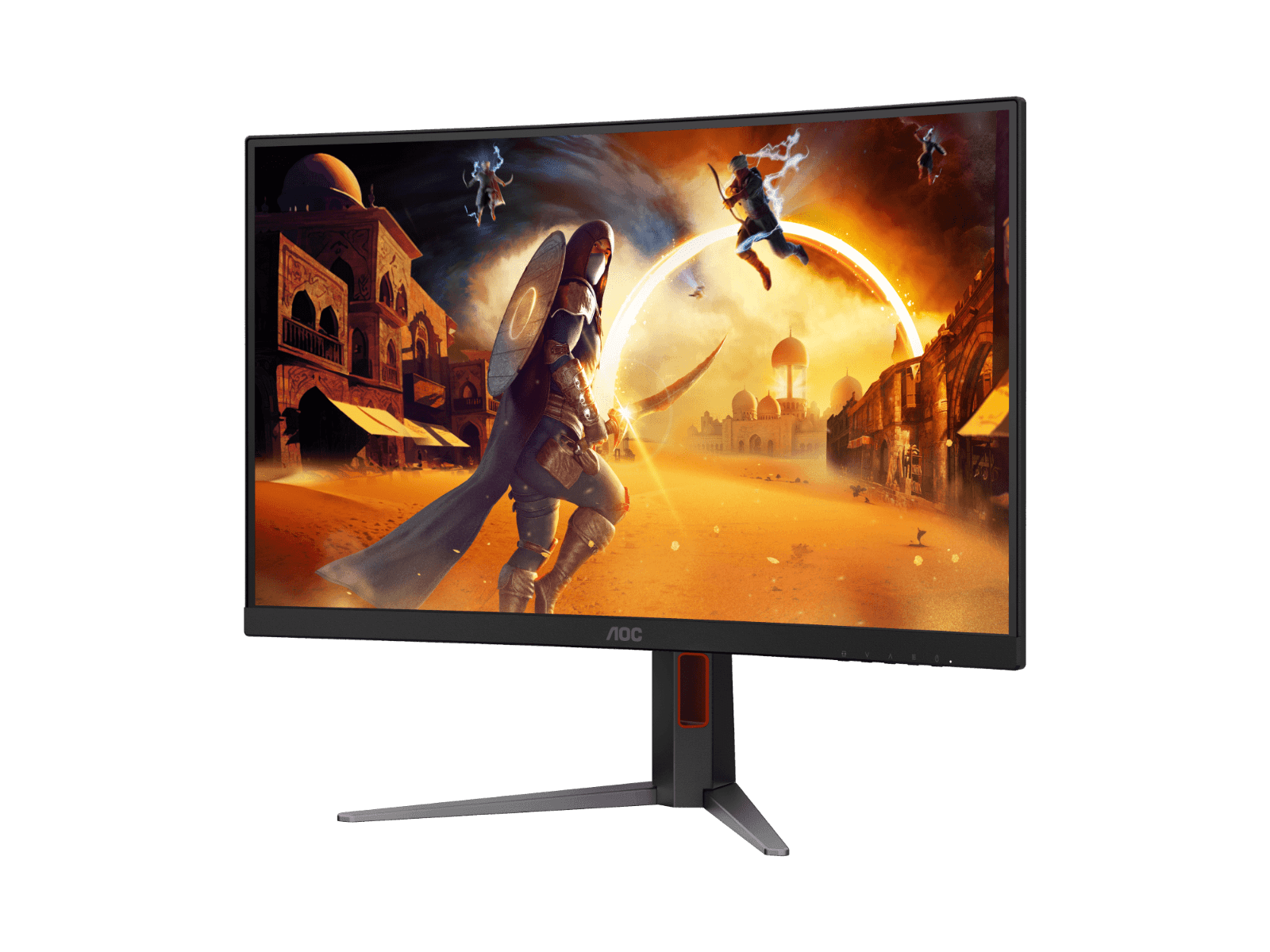AOC CQ27G4 Curved Gaming Monitor, 27" VA Display, QHD Resolution, 180Hz, 0.5ms (MPRT), Adaptive Sync, Low Input Lag, 16.7m Color Display, Black | CQ27G4/89 thumbnail 1