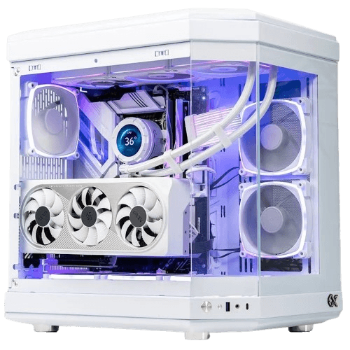 Nanotech Super Arctic Gaming PC: Core i9-14900K, RTX 4080 SUPER Trinity OC 16GB GDDR6X, 32GB (2x16GB) DDR5 6000MT/s, 2TB NVMe SSD, 850W Gold, WiFi+BT, 1 Year Warranty thumbnail 2