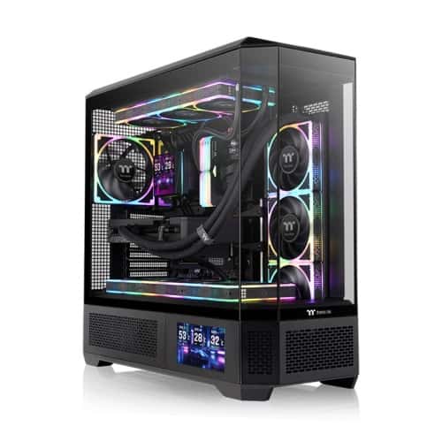 Thermaltake View 600 TG Black Full Tower E-ATX case, up to ten 120/140mm fans & 360mm/420mm radiators, built-in GPU bracket, Compatible Hidden-connector Motherboards | CA-11H-00F1WN-00 thumbnail 1