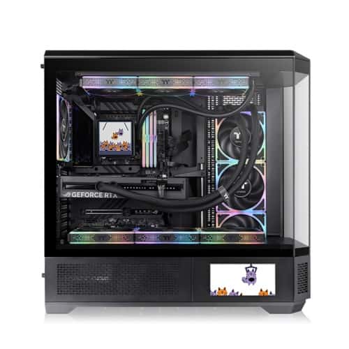 Thermaltake View 600 TG Black Full Tower E-ATX case, up to ten 120/140mm fans & 360mm/420mm radiators, built-in GPU bracket, Compatible Hidden-connector Motherboards | CA-11H-00F1WN-00 thumbnail 2
