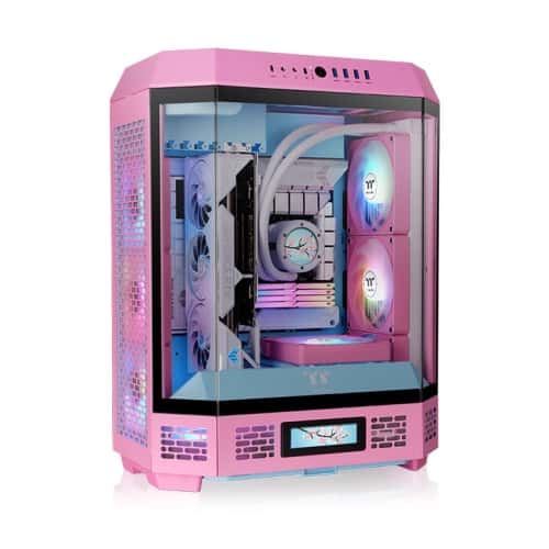 Thermaltake The Tower 600 Bubble Pink ATX Mid Tower Case, Supports Hidden-Connector Motherboard, 3x Tempered Glass, Supports 420mm AIO | CA-1Z1-00MAWN-00 thumbnail 1