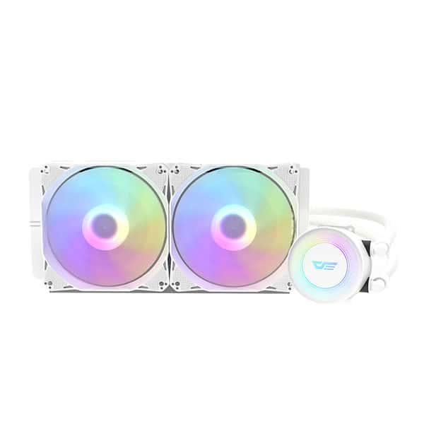 Dark Flash Twister DX240 Liquid CPU Cooler White, Luxury Modern AIO Water Cooler, Rifle Bearing thumbnail 5