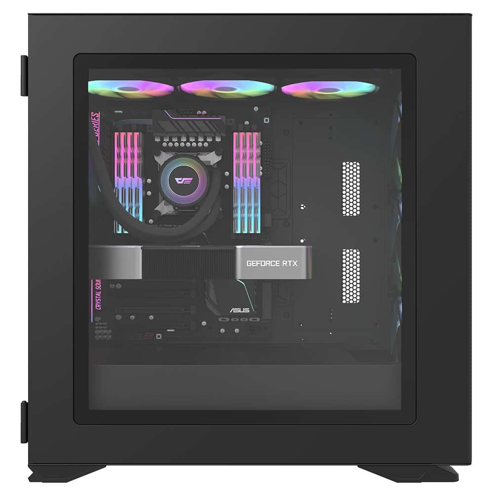 Darkflash AURA DA360 Liquid CPU Cooler, 120mm PWD Fans, 900~1800RPM Fan Speed, 2500 RPM Pump Speed, HQ Water Pump, Wide Copper Bottom, Hydraulic Bearing, Black thumbnail 7