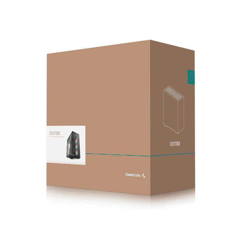 DeepCool CH780 Premium ATX+ case, ABS+SPCC+Tempered Glass, 1x Pre-Installed Fans, 5x Drive Bays, 3x Expansion Slots, Motherboard Support Up to E-ATX, Black | R-CH780-BKADE41-G-1 thumbnail 4