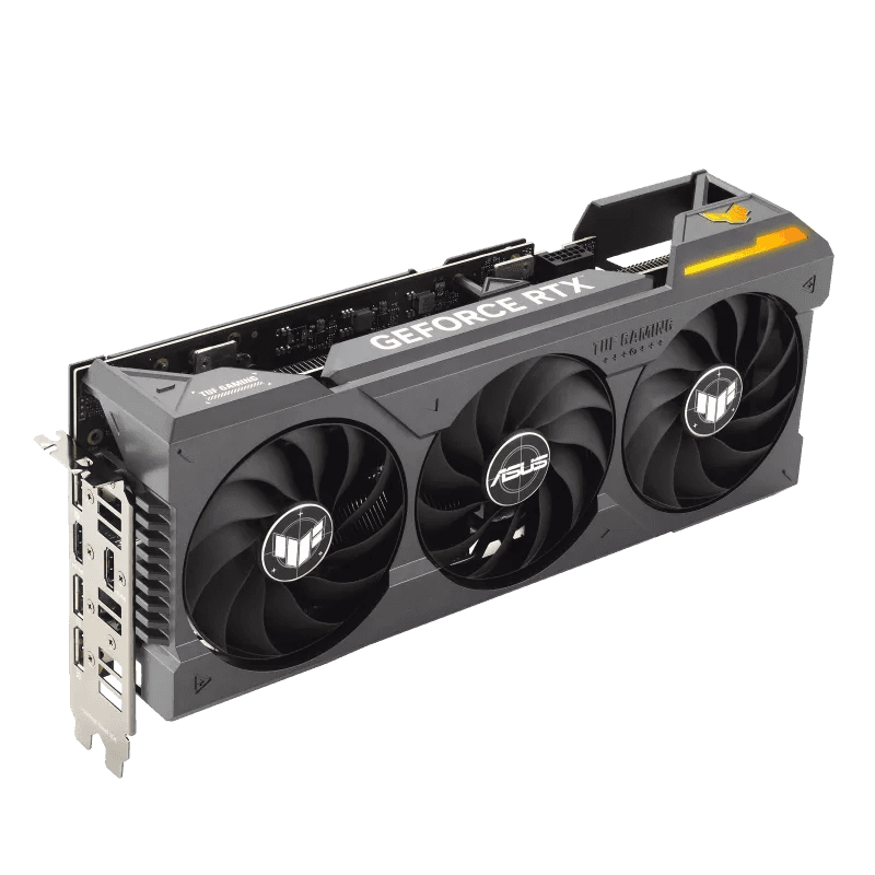 ASUS TUF Gaming GeForce RTX 4070 Ti OC Edition, 12GB GDDR6X 192-bit Memory, 7680 CUDA Cores, 2730 Engine Clock, 21 Gbps Memory Speed, PCI E 4.0, 2xHDMI 2.1a / 3x DP 1.4a / HDCP 2.3 | 90YV0IJ0-M0NA00 thumbnail 1