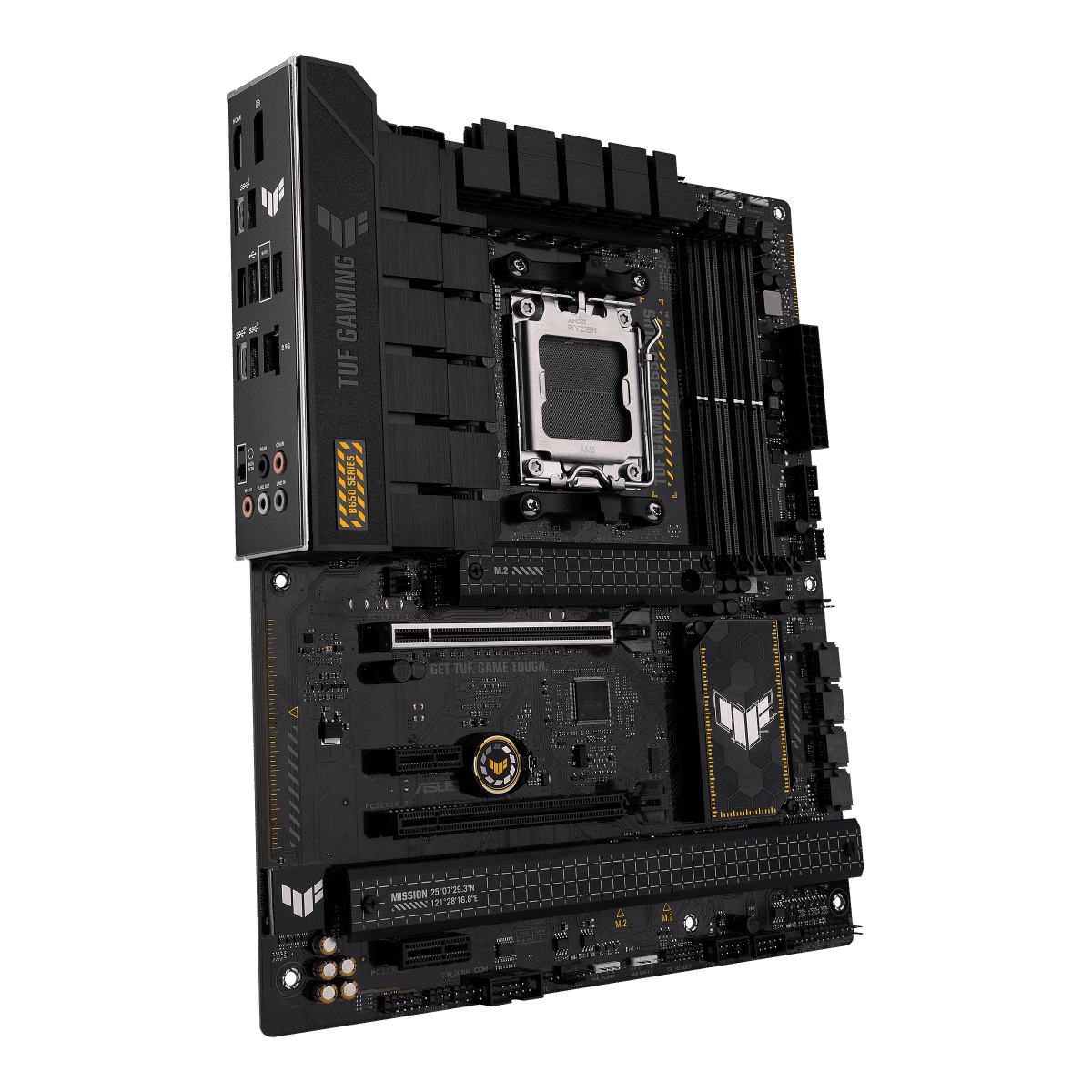 ASUS TUF GAMING B650-PLUS ATX Motherboard, AM5 Socket, AMD B650 Chipset, Realtek 2.5Gb Ethernet, 4 xDIMM DDR5 Memory 128GB Max, 1x PCIe 4.0/3.0 x16, 4x SATA 6Gb/M.2, 1HDMI/DP | 90MB1BY0-M0EAY0 thumbnail 1