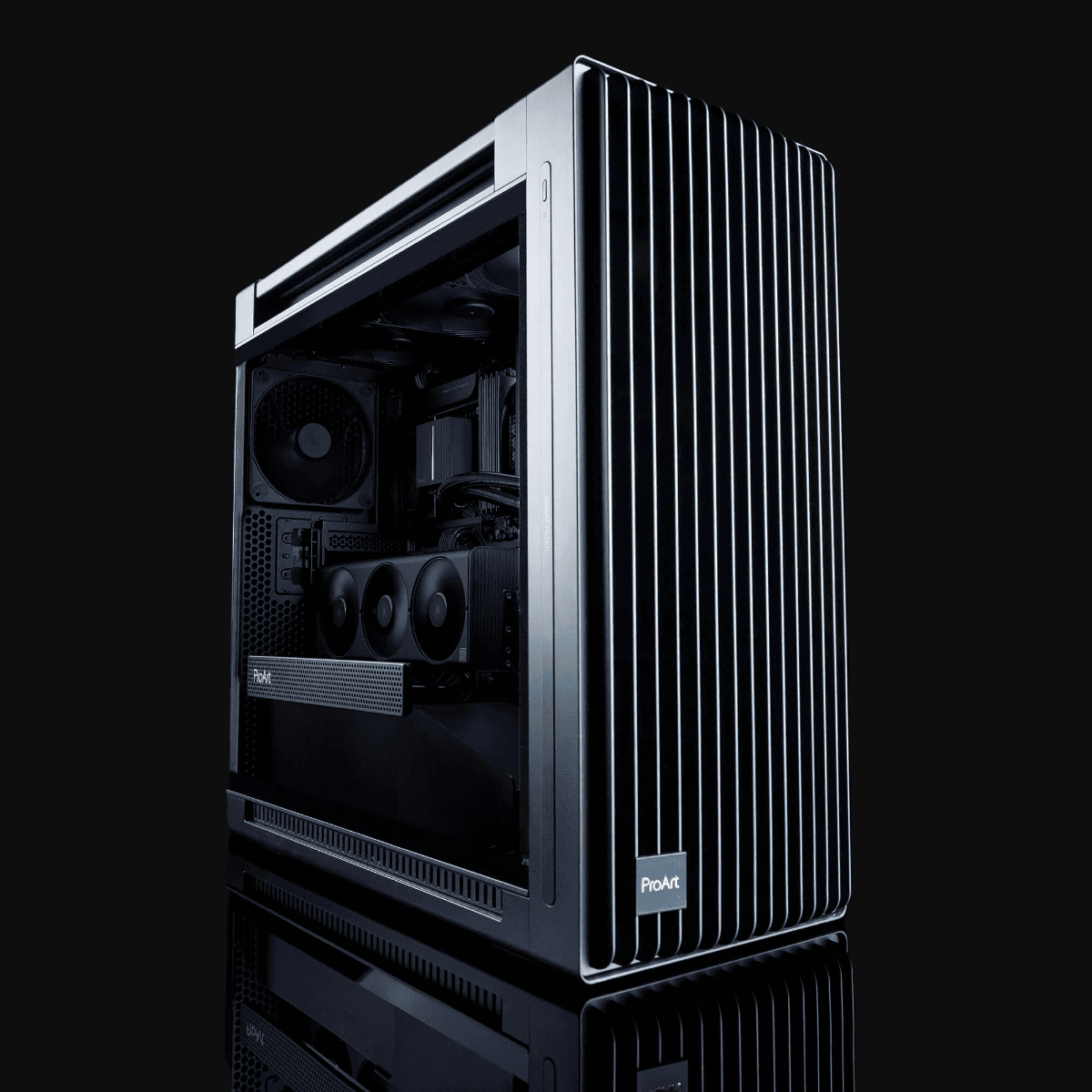Nanotech AI Deep Learning Workstation PC, Powered By ASUS: AMD Ryzen Threadripper PRO 5995WX 64C 128-T, 2X Nvidia RTX 4090 24GB ASUS, 128GB RAM  3200Mhz, 4TB SSD Gen4  NVME + 20TB HDD,1600W With 360mm Asus Cooler, 1 Year Warranty  thumbnail 4