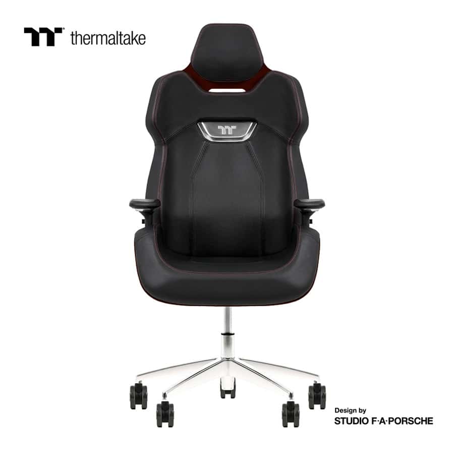 Thermaltake Argent E700 Real Leather Gaming Chair, Design by Studio F. A. Porsche, 4D Adjustable Armrests, Wire-Control Mechanism, 4 Gas Lift-Saddle Brown thumbnail 5
