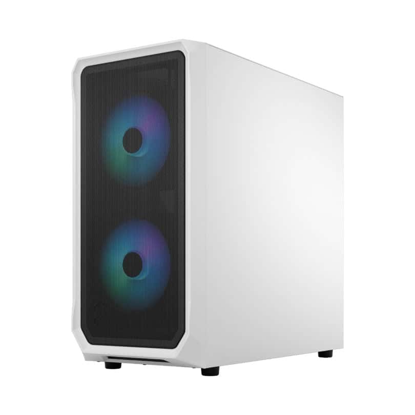 Fractal Design Focus 2 RGB TG Clear Tint ATX PC Case, Temp Glass Side Panel, Mesh Design Front, High Airflow, Up to 6x120mm Fan &amp; Up to 360mm Radiator, Smart Config, 2xUSB 3.0, White | FD-C-FOC2A-04 thumbnail 8