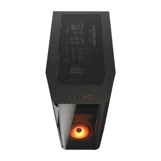 COUGAR FV270 Black Mid Tower Gaming Case with Tempered Curved Glass, 120mm Reversed ARGB PWM Bottom Fan pre-installed, Compatible with reverse cable/connector motherboard |  3858M60.0001 thumbnail 3