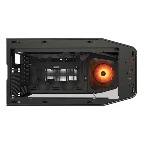 COUGAR FV270 Black Mid Tower Gaming Case with Tempered Curved Glass, 120mm Reversed ARGB PWM Bottom Fan pre-installed, Compatible with reverse cable/connector motherboard |  3858M60.0001 thumbnail 4
