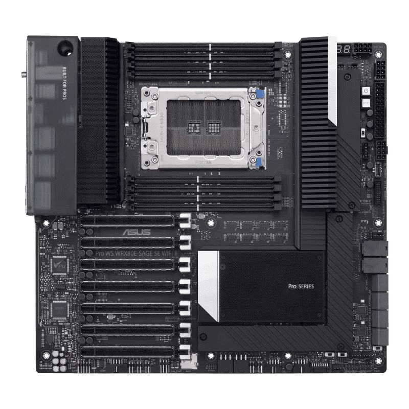 ASUS Pro WS WRX80E-SAGE SE WIFI II sWRX8 E-ATX Motherboard, AMD WRX80 Chipset, 8x DDR4, 2048GB Max Capacity, Intel Dual 10Gb Ethernet, 7x PCIe 4.0/3.0 x16, WIFI 6E, USB 3.2 Type-C | 90MB1E60-M0EAY0 thumbnail 6