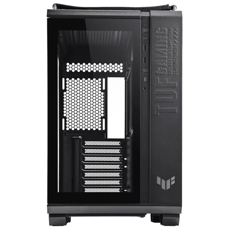 ASUS TUF Gaming GT502 Black ATX Mid-Tower Computer Case with Front Panel RGB Button, USB 3.2 Type-C and 2x USB 3.0 Ports, 2- way Graphic Card Mounting Orientation Compatible, 360mm and 280mm Radiator | 90DC0090-BC9000 thumbnail 8