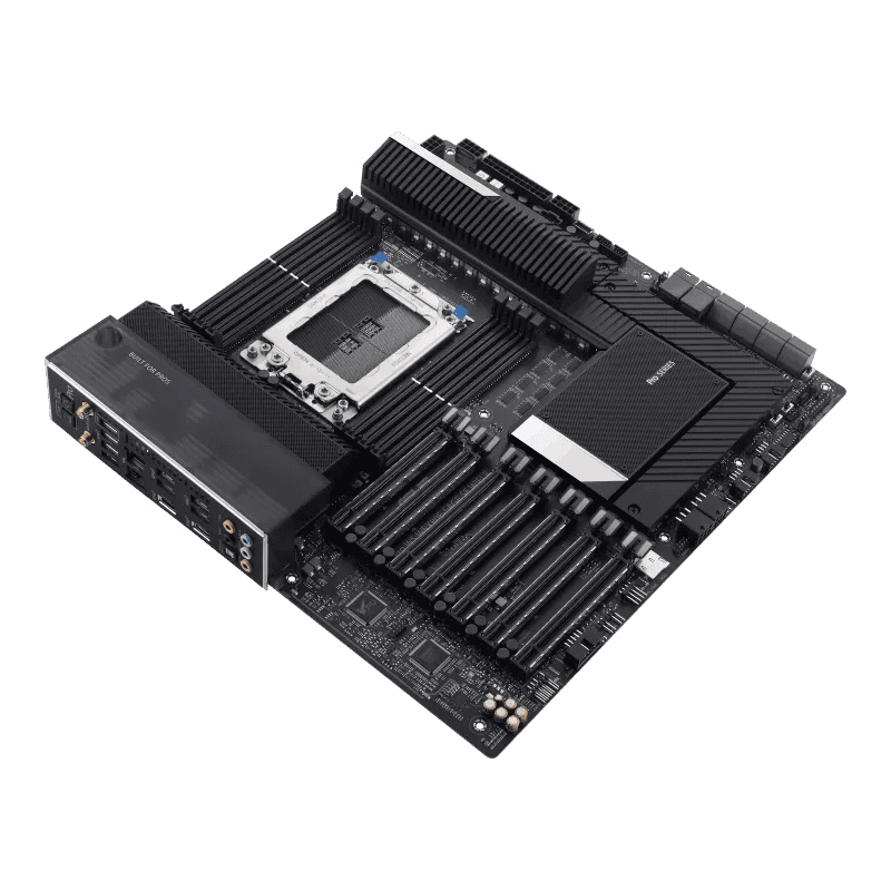 ASUS Pro WS WRX80E-SAGE SE WIFI II sWRX8 E-ATX Motherboard, AMD WRX80 Chipset, 8x DDR4, 2048GB Max Capacity, Intel Dual 10Gb Ethernet, 7x PCIe 4.0/3.0 x16, WIFI 6E, USB 3.2 Type-C | 90MB1E60-M0EAY0 thumbnail 4