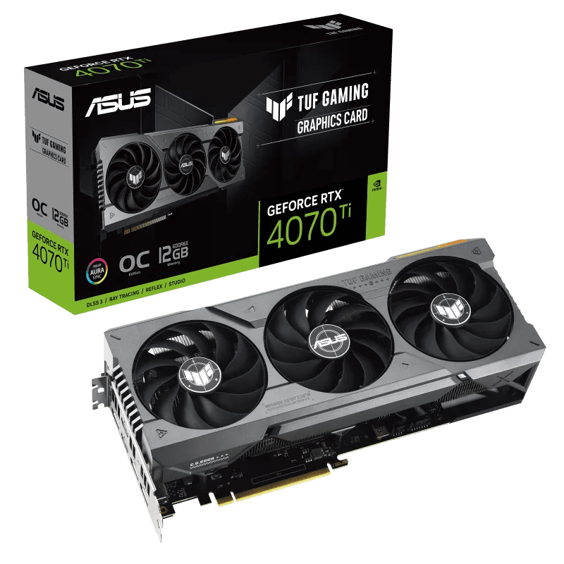 ASUS TUF Gaming GeForce RTX 4070 Ti OC Edition, 12GB GDDR6X 192-bit Memory, 7680 CUDA Cores, 2730 Engine Clock, 21 Gbps Memory Speed, PCI E 4.0, 2xHDMI 2.1a / 3x DP 1.4a / HDCP 2.3 | 90YV0IJ0-M0NA00 thumbnail 4