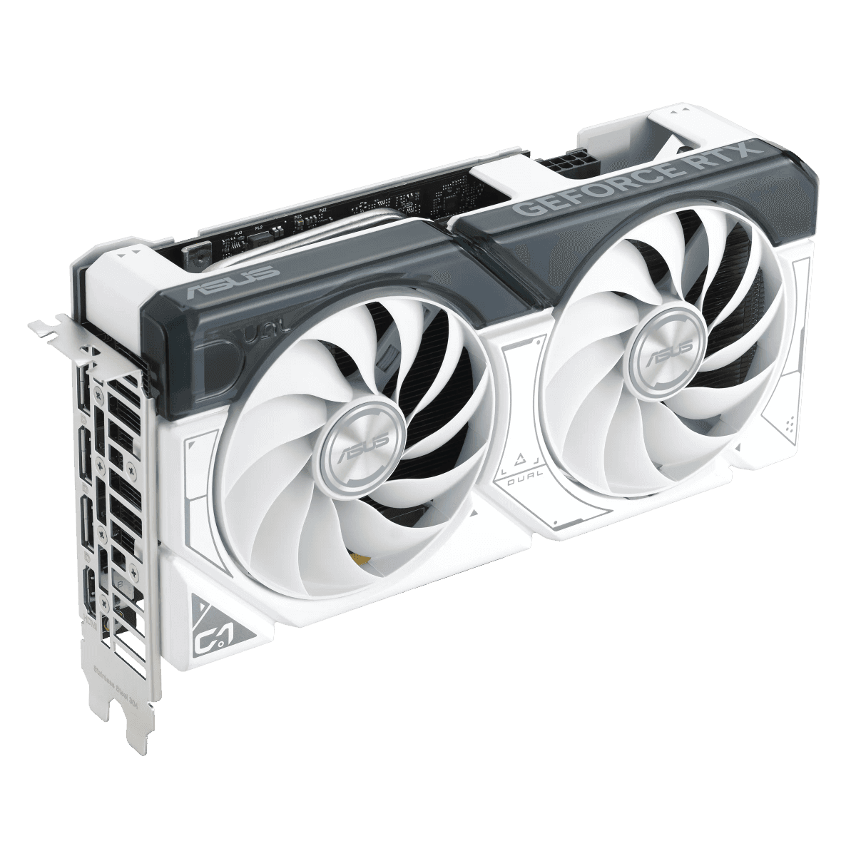 ASUS Dual GeForce RTX??? 4060 Ti White OC Edition 8GB GDDR6 with two powerful Axial-tech fans and a 2.5-slot design for broad compatibility, 2 Year Warranty | 90YV0J42-M0NA00 thumbnail 6