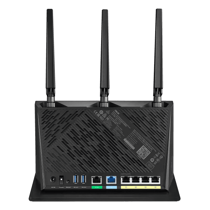 Asus RT-AX86U AX5700 Dual Band WiFi 6 Gaming Router, WiFi 6 802.11ax, 1.8 GHz Quad-Core, 1GB RAM, 2500 sq ft, NVIDIA GeForce, 2.5G Port, Gaming Port, Adaptive QoS - Black I 90IG05F1-MU2G10 thumbnail 6