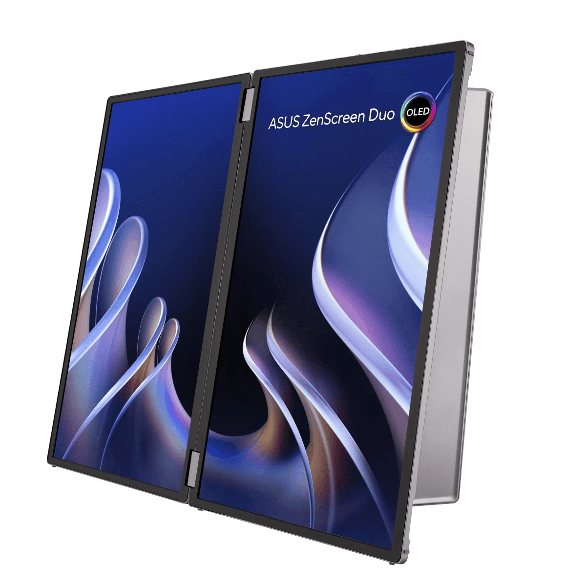 ASUS ZenScreen Duo OLED MQ149CD 360 Foldable Portable Monitor, Dual 14-inch, 16:10, 1920x1200 FHD, OLED panels, DisplayHDR 400 True Black, 100% DCI-P3, Delta<2, Dual USB Type-C, mini-HDMI, kickstand, and standard tripod hole | 90LM0AKV-B01N70 thumbnail 4