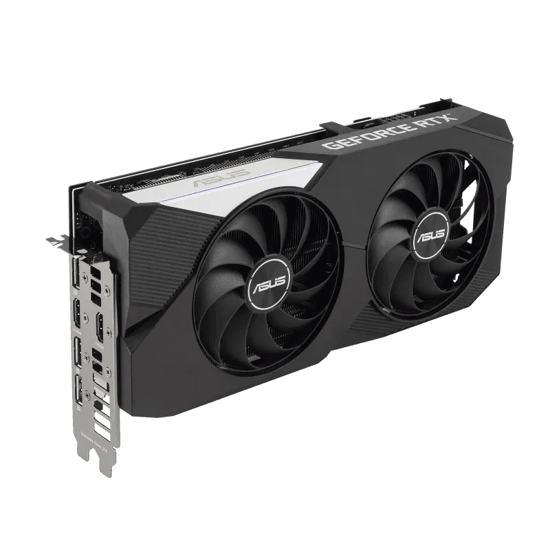Asus Dual GeForce RTX 3060 Ti OC V2 DUAL-RTX3060TI-O8G-V2 8GB GDDR6 Graphics Card, 256bit, 1710 MHz, PCIe 4.0, 2x HDMI, 3x DisplayPort (LHR) | 90YV0G1J-M0NA00 thumbnail 5