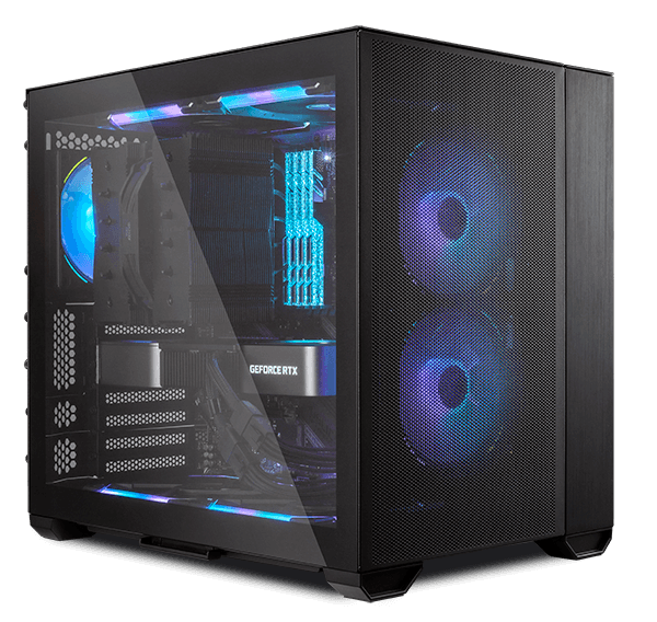 Lian Li O11 Air Mini ATX Mini Tower Computer Case, Tempered Glass, Radiator Support Up to 280mm, 5/7 Expansion Slots, Front 2x140mm PWM Fan, Aluminum Panel, Black | G99.O11AMX.00 thumbnail 2