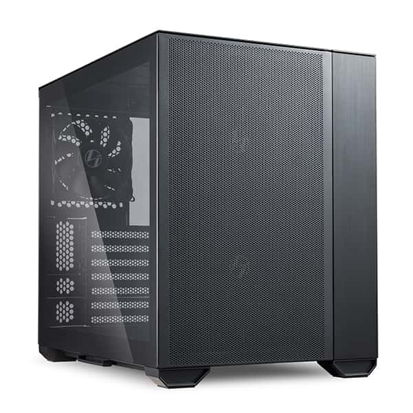 Lian Li O11 Air Mini ATX Mini Tower Computer Case, Tempered Glass, Radiator Support Up to 280mm, 5/7 Expansion Slots, Front 2x140mm PWM Fan, Aluminum Panel, Black | G99.O11AMX.00 thumbnail 5