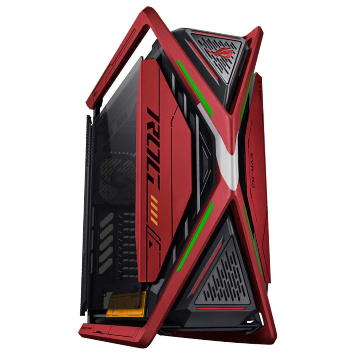 ASUS ROG Hyperion EVA-02 Edition aRGB EATX Full Tower Chassis, Up to 420mm Radiator & 7x Fan Support, 4x Pre-Installed Fan, 4x USB 3.2Gen1, USB-C 3.2 Gen2, Red/Black | 90DC00F4-B39000 thumbnail 5