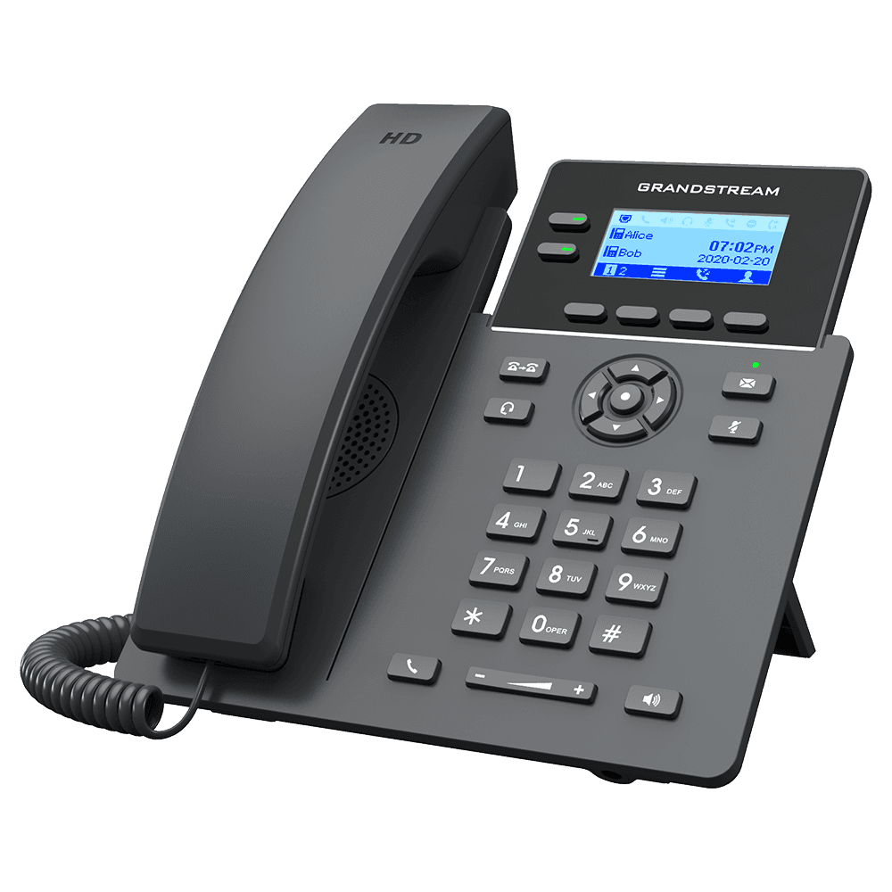 Grandstream GRP2602 2-Line Essential IP Phone: 2 Lines, 4 SIP Accounts, 2.4 inch (132x48) backlit graphical LCD Display, built-in dual-band Wi-Fi, 5-way audio conferencing, Swappable faceplate | GRP2602W thumbnail 3