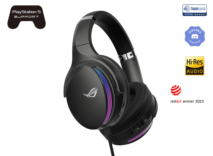 Asus ROG Fusion II 500 Gaming Headset - AI Beamforming Mic, Noise-canceling AI Mic, 7.1 Surround Sound, Hi-Res ESS 9280 Quad DAC, Game Chat, 3.5mm, USB-C thumbnail 2