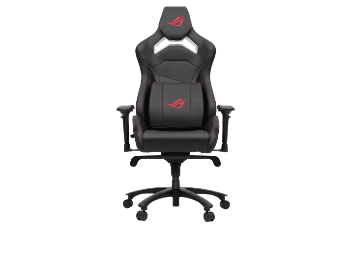 ASUS ROG SL 300 Chariot Core gaming chair in racing-car style, featuring an adjustable high-density foam headrest, memory-foam lumbar support, 4D armrests, tilt mechanism and durable class 4 gas lift | 90GC00D0-MSG010 thumbnail 1