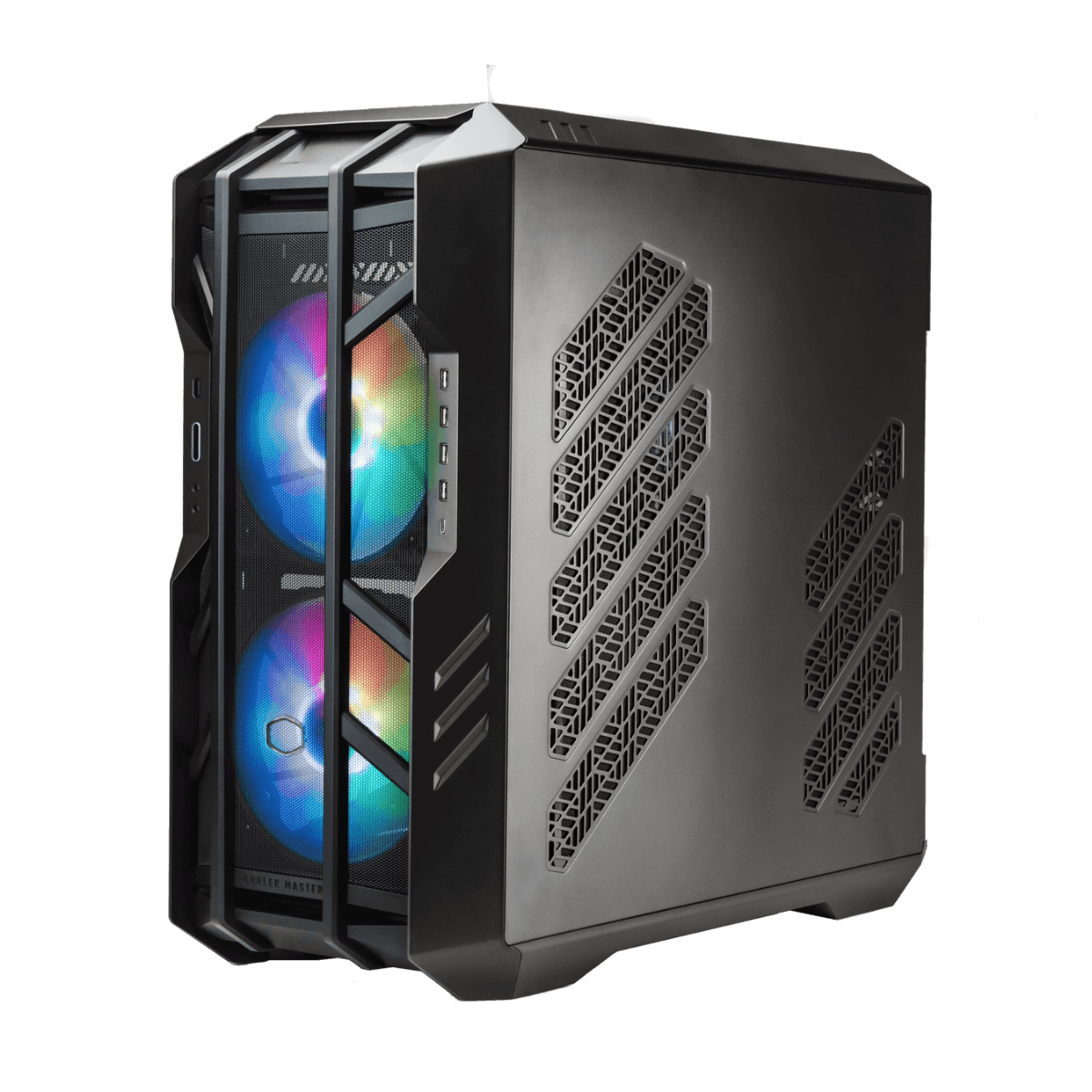 Cooler Master HAF 700 Full Tower Computer Case, 2x SickleFlow 20cm aRGB & 3x 12cm aRGB Included Fans, Up to 480mm Radiator & 17x Fan Support, Tempered Glass Side Panel, Grey | H700-IGNN-S00 thumbnail 7