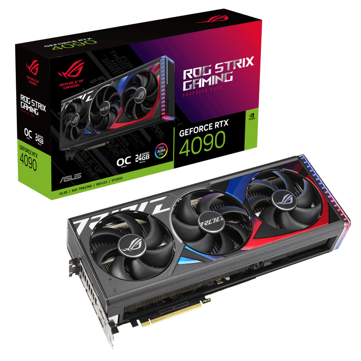 ASUS ROG STRIX GAMING RTX 4090 OC Edition Graphics Card, 24GB GDDR6X 384bit Memory, 2610 MHz Engine Clock, 16384 CUDA Cores, 21Gbps Memory Speed, 3.5 Slot, PCI 4.0, OpenGL 4.6, Black | 90YV0ID0-M0NA00 thumbnail 3